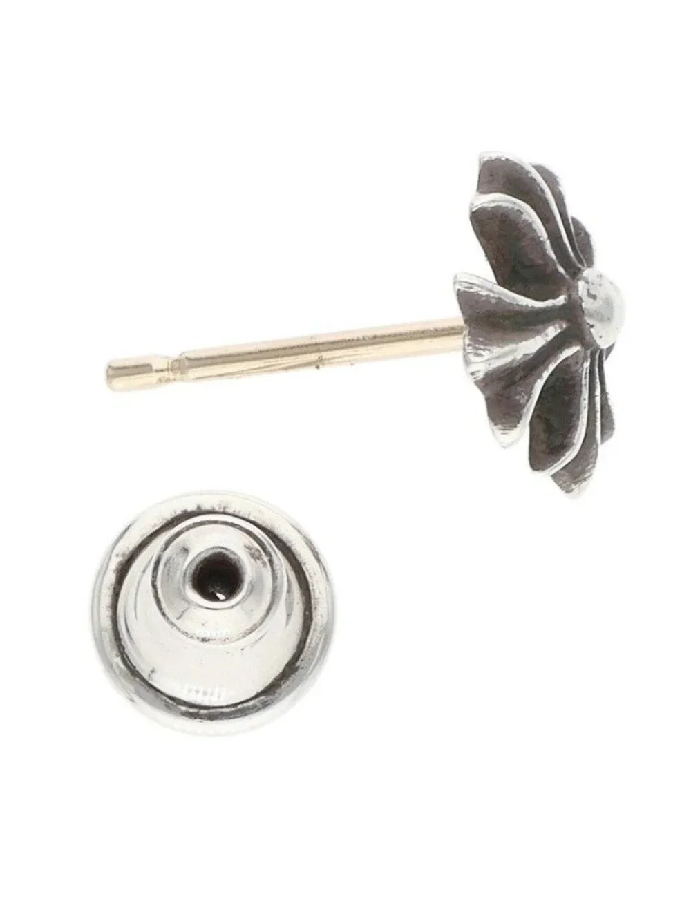 Chrome Hearts No2 CH Pls CH Plus Stud Silver Earrings